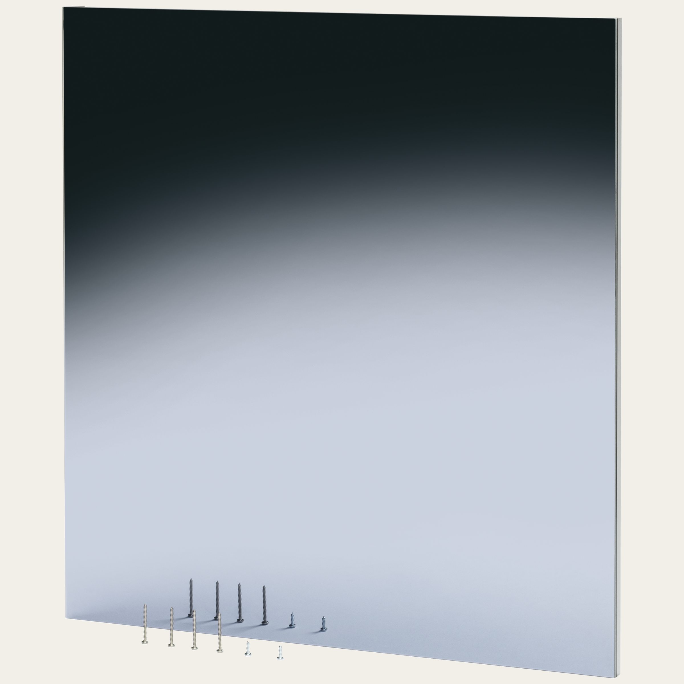 Dekorfront Spiegelglas Schwarz, Breite 60 cm
