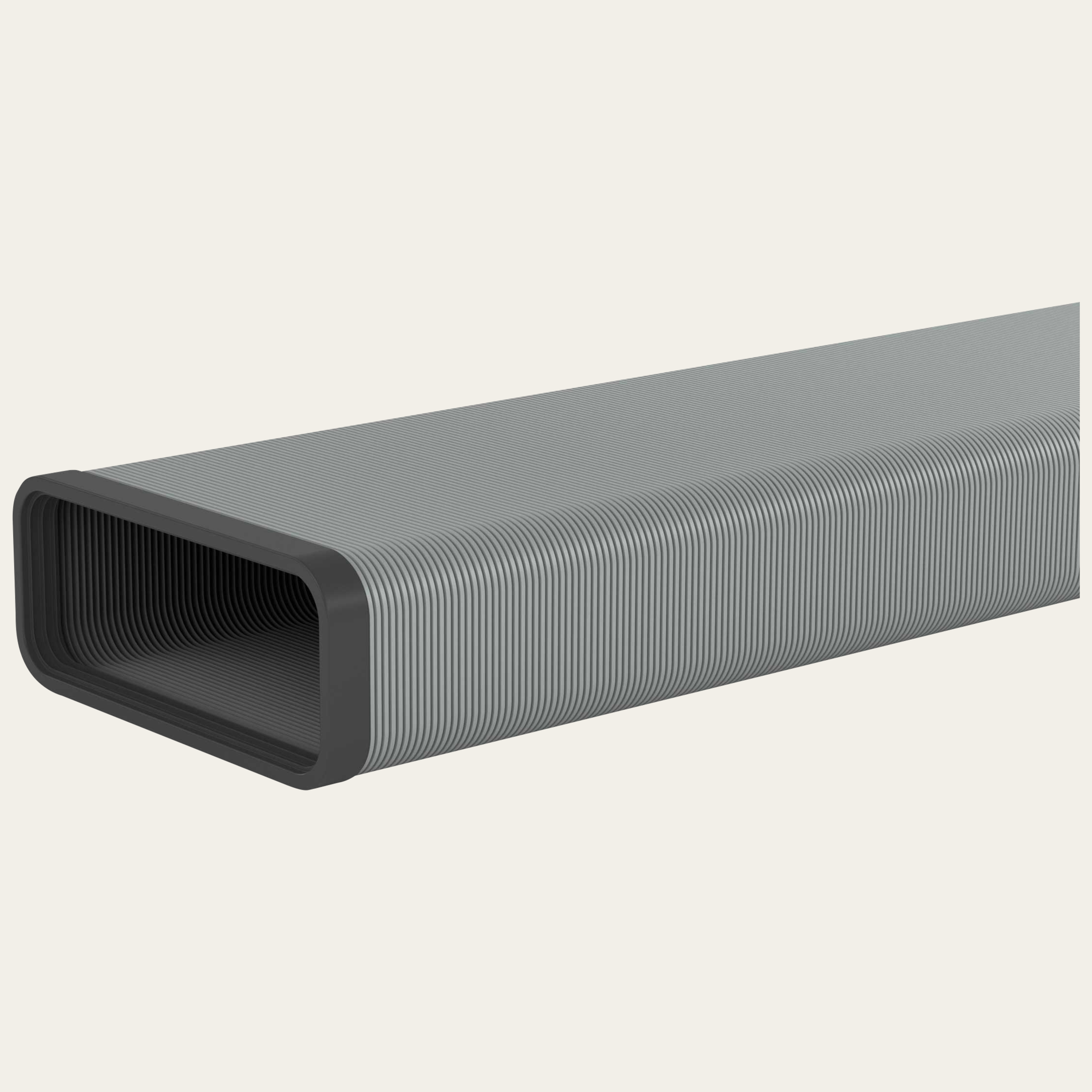 Air duct, flexible flat channel, W 222 x H 89 x D 1000 mm