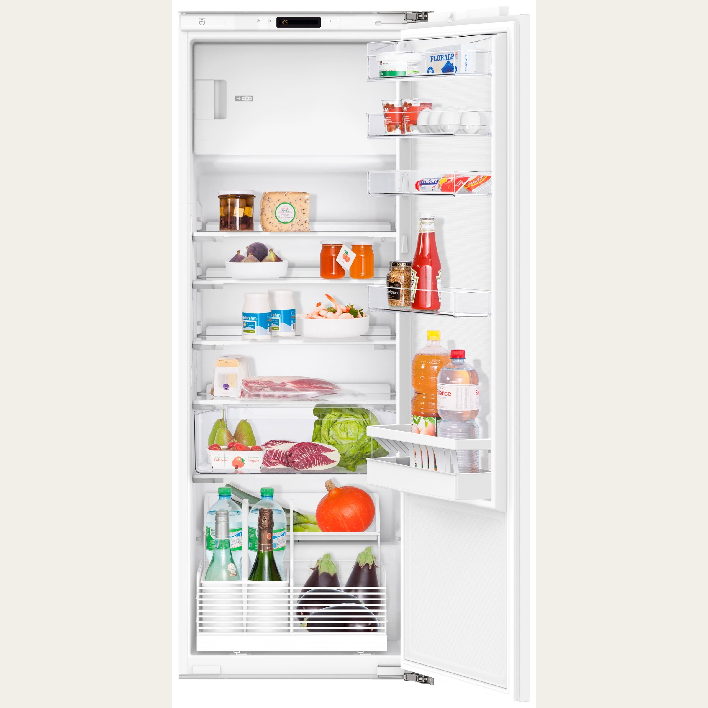 V-ZUG Refrigerator/freezer De Luxe eco, Standard width: 55 cm, Standard height: 152.4 cm, White, Door hinge: Left, Energy efficiency class: E,TouchControl, Bottom box