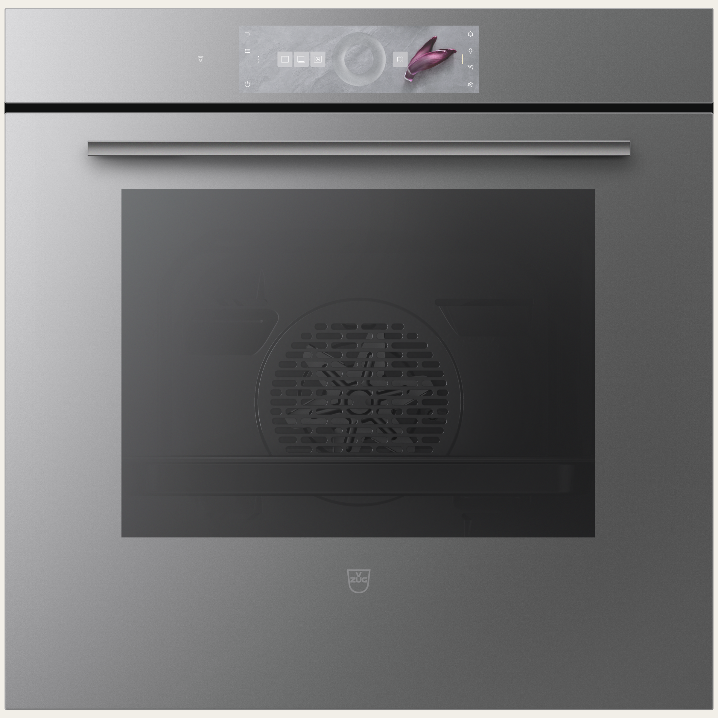 V-ZUG Forno Combair V2000 60, Standard di larghezza: 60 cm, Norma per l'altezza: 60 cm, Vetro a specchio Platinum, Touchscreen con CircleSlider, V-ZUG-Home