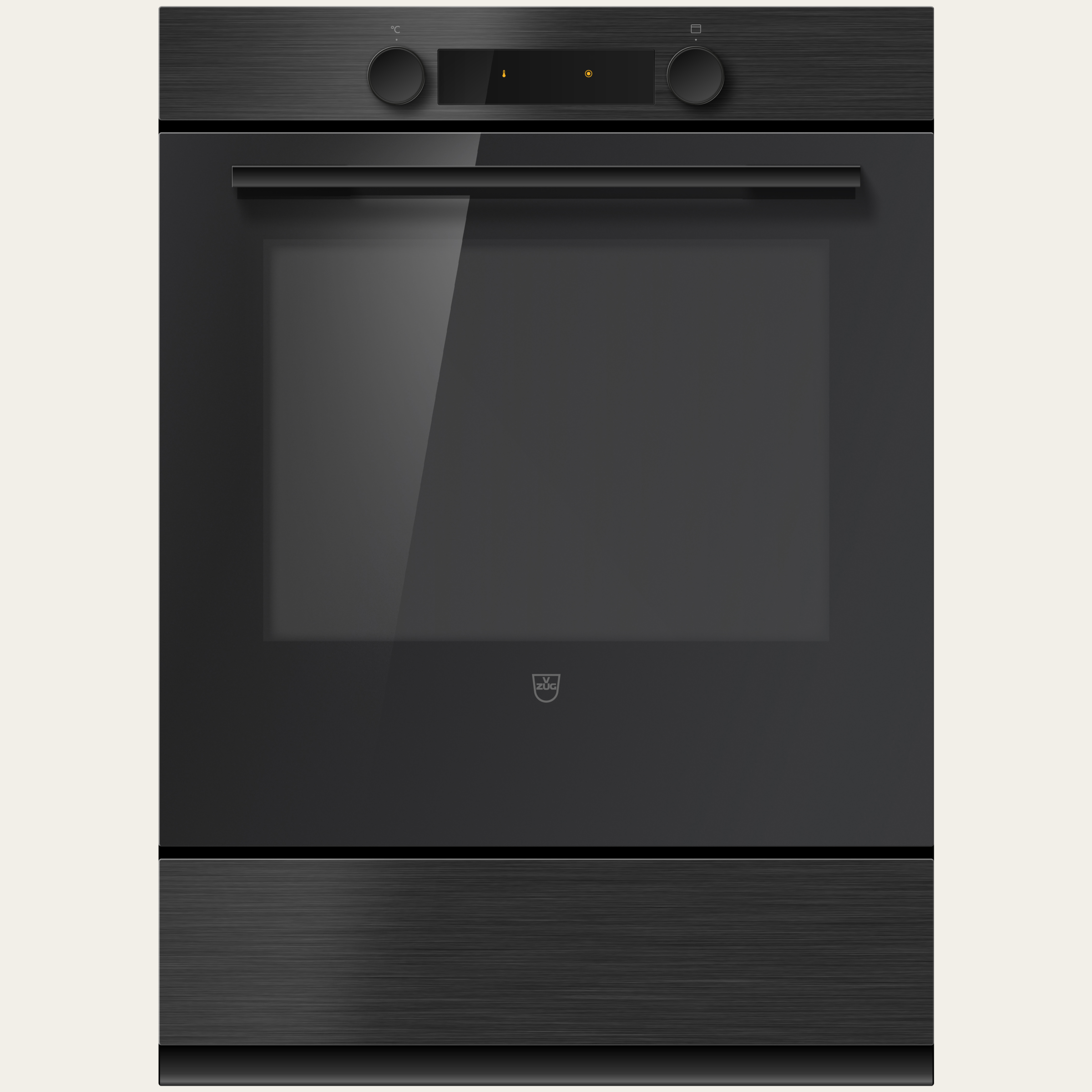 V-ZUG Oven Combair V200 76C, Standard width: 55 cm, Standard height: 76.2 cm, Nero, Handle: Nero, dial, Appliance drawer