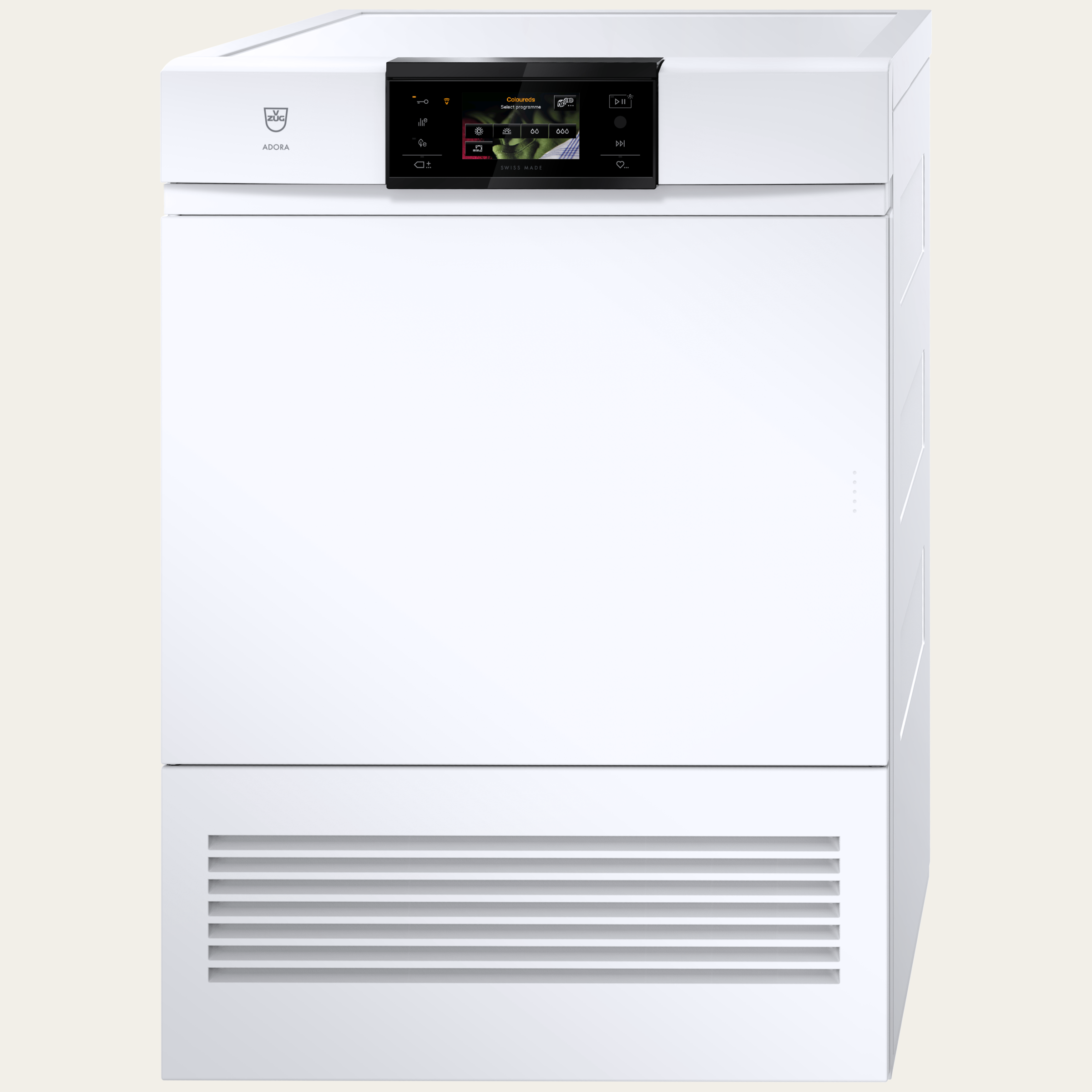 V-ZUG Tumble dryer AdoraDry V4000, Door hinge: Left, V-ZUG-Home, Nominal capacity: 7 kg, Full-colour graphic display