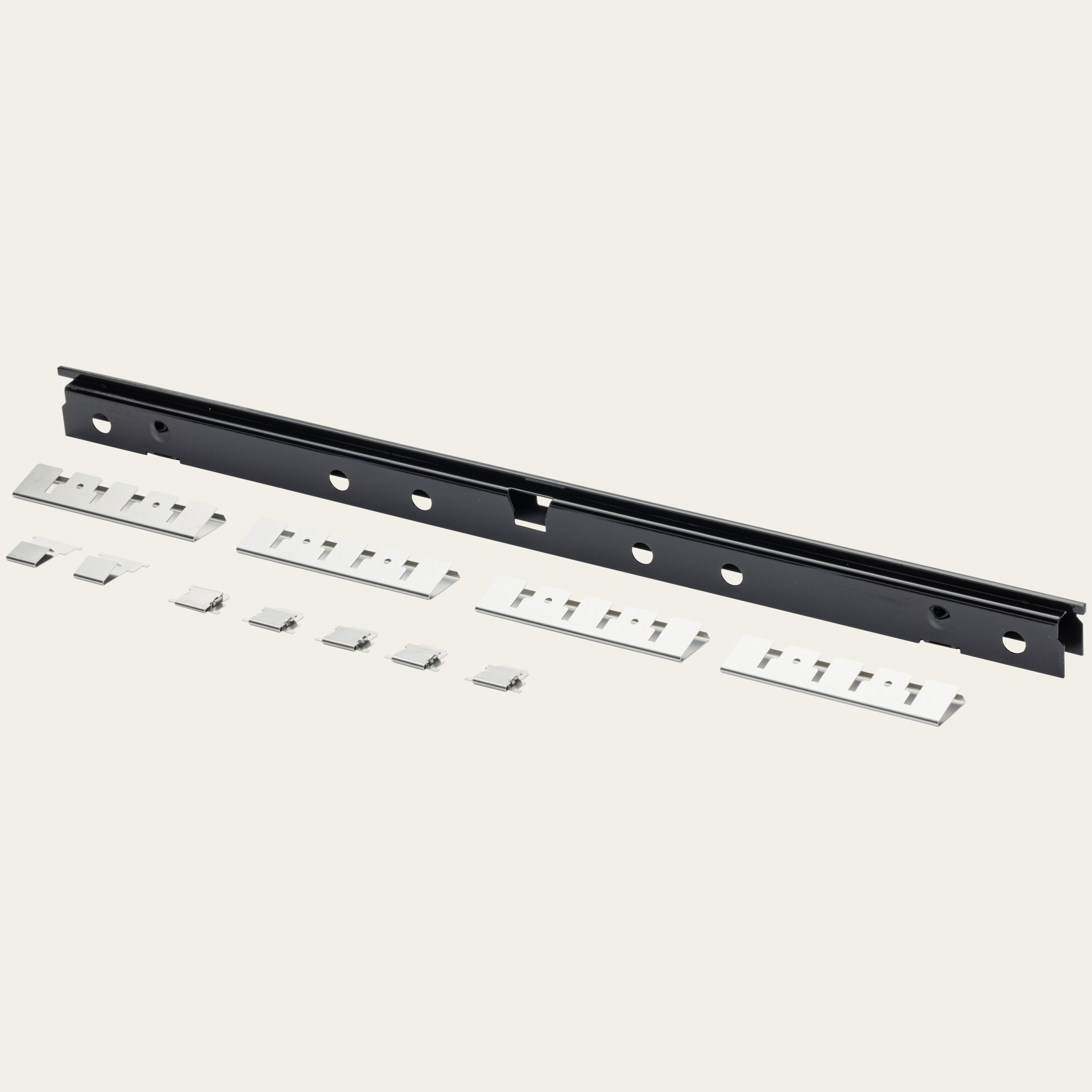Combination base kit for hob combinations, surface-mounted black (1 piece)