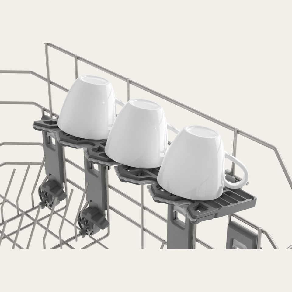 Three-cup rack, lower basket right