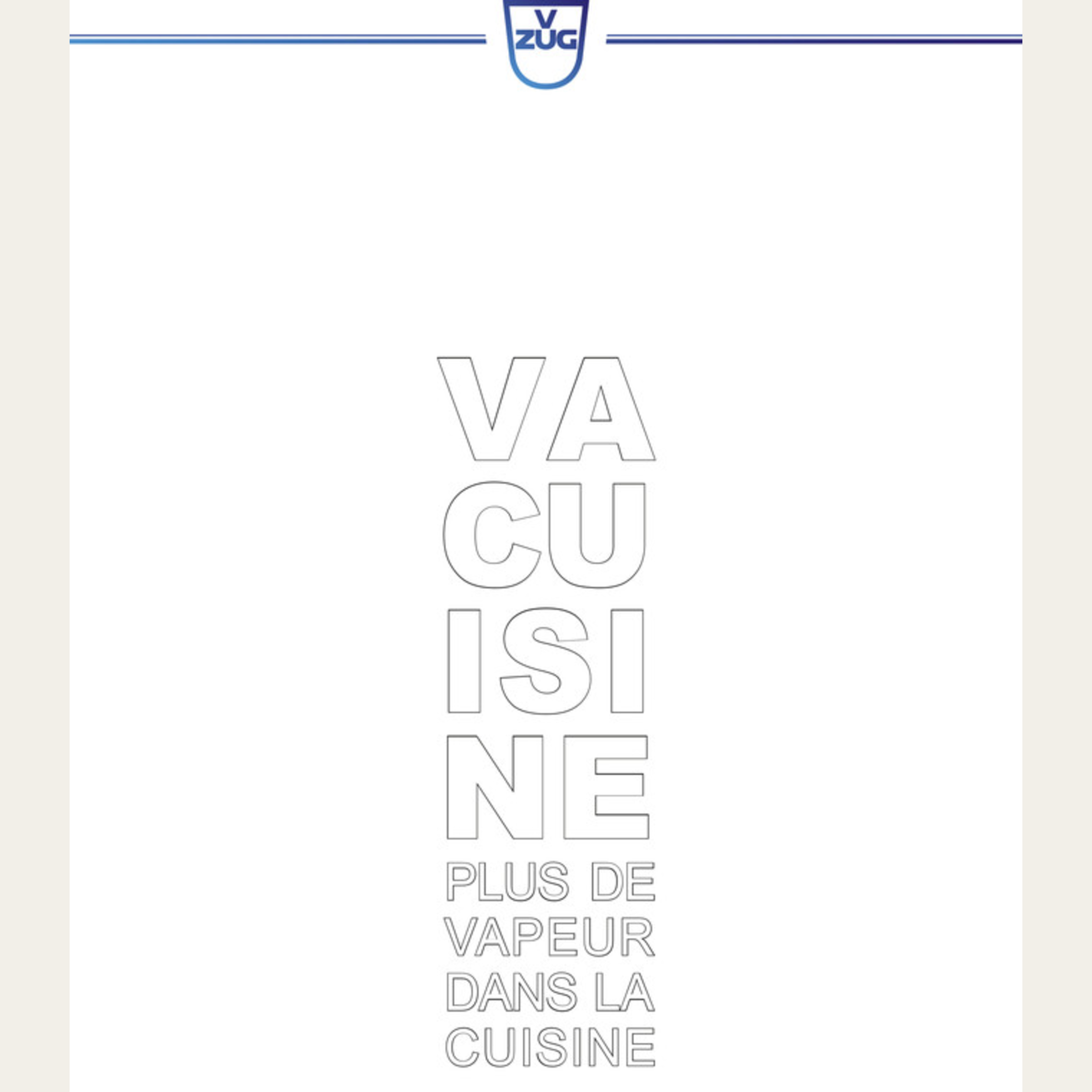 Broschüre Vacuisine 'Mehr Dampf in der Küche' Französisch