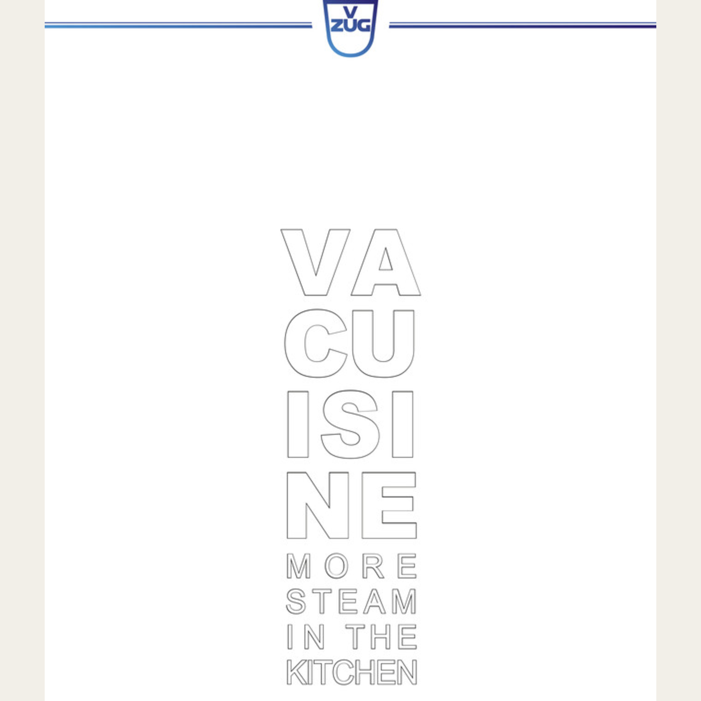 Broschüre Vacuisine 'Mehr Dampf in der Küche' Englisch