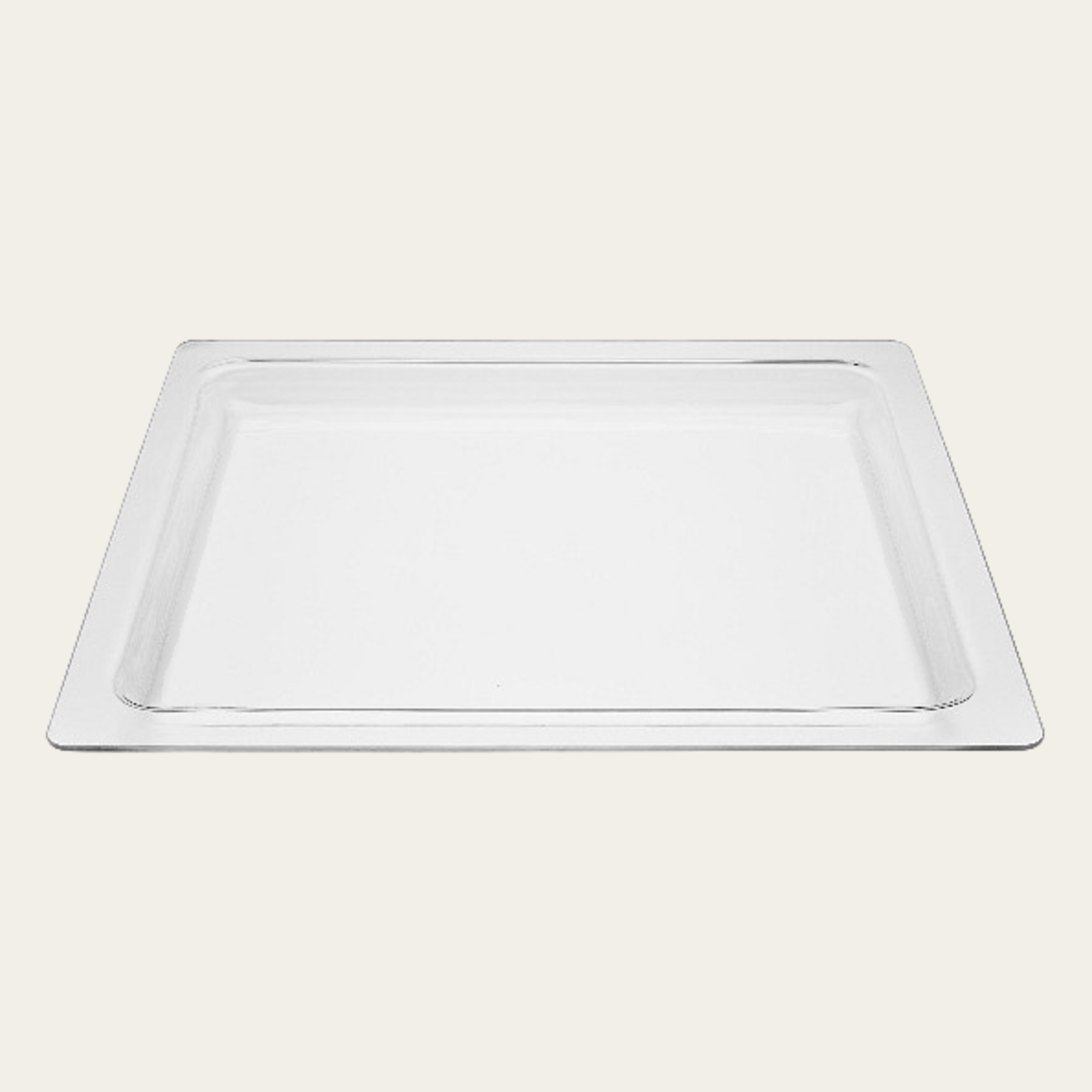Glass plate, hardened, W × D × H: 430 × 345 × 25 mm