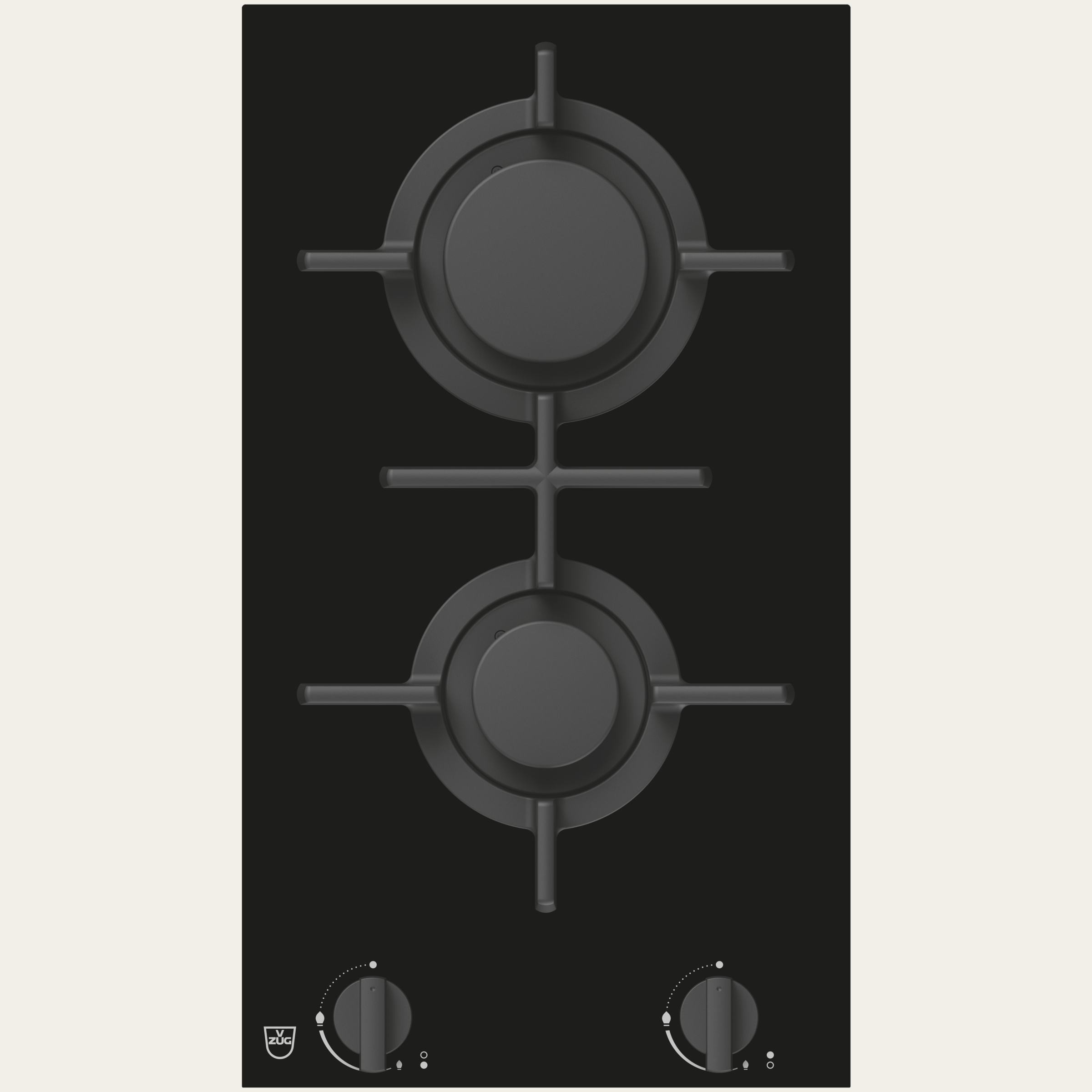 V-ZUG Hob GAS641GS, gas, Standard width: 60 cm, BlackDesign, DualDesign, Multi-Slider/direct selection, Slider control, Cooking zones: 4